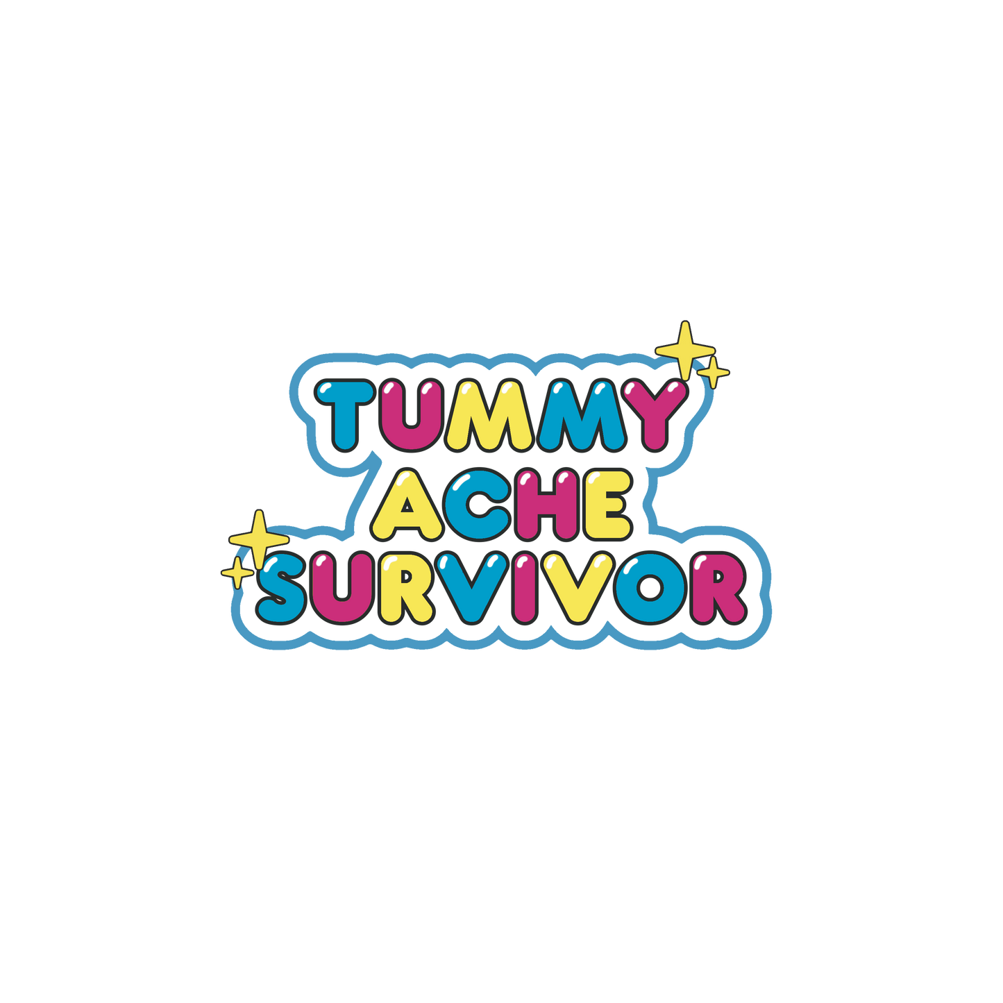 Tummy Ache Survivor - Original - 2.5” Vinyl Sticker