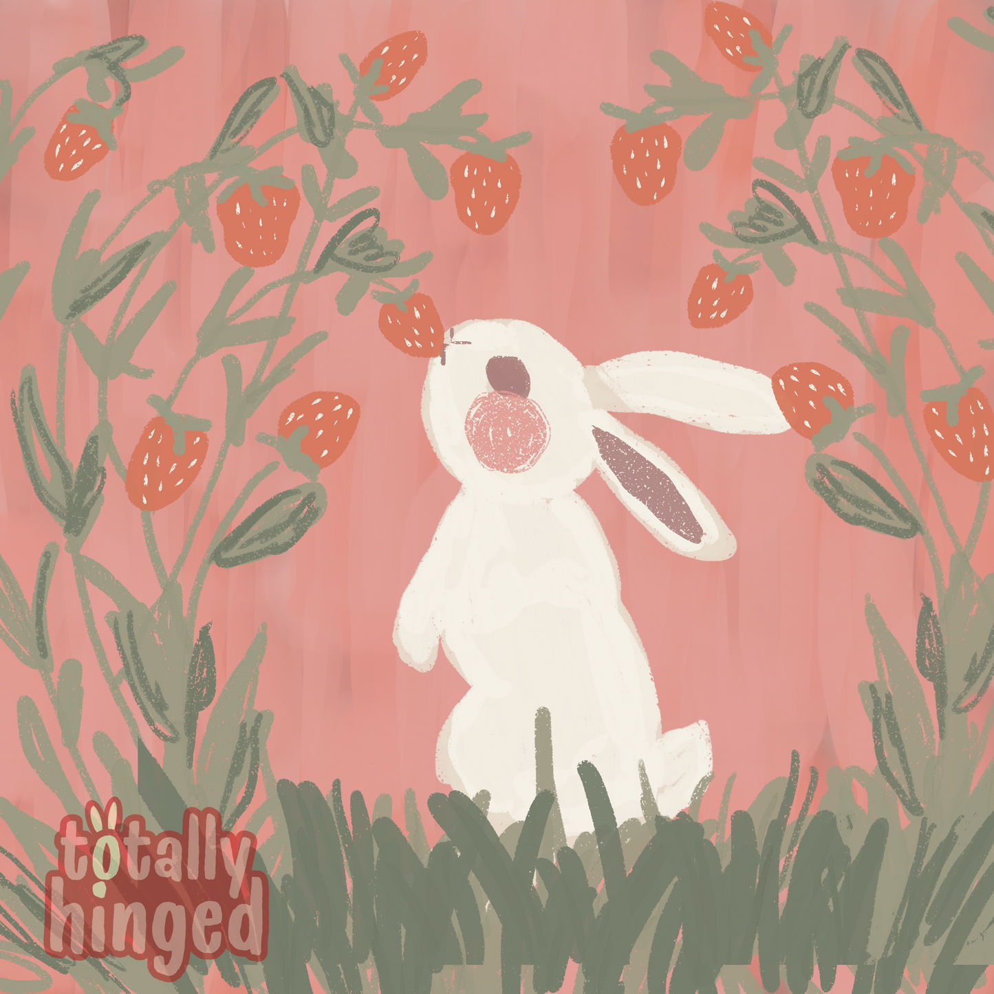 Strawberry Bunny - Original Print